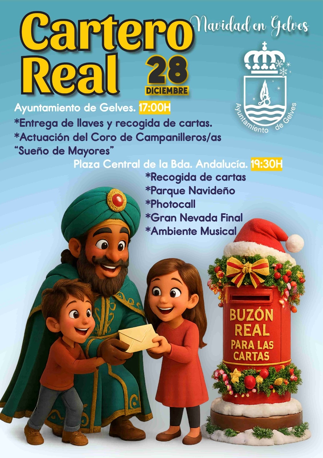 cartel cartero real gelves 2025 w