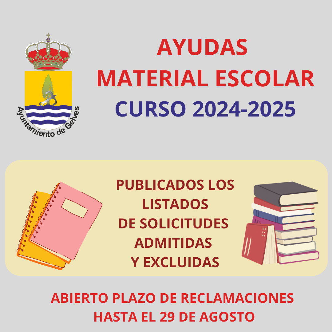 AYUDAS MATERIAL ESCOLAR CURSO 2024-2025