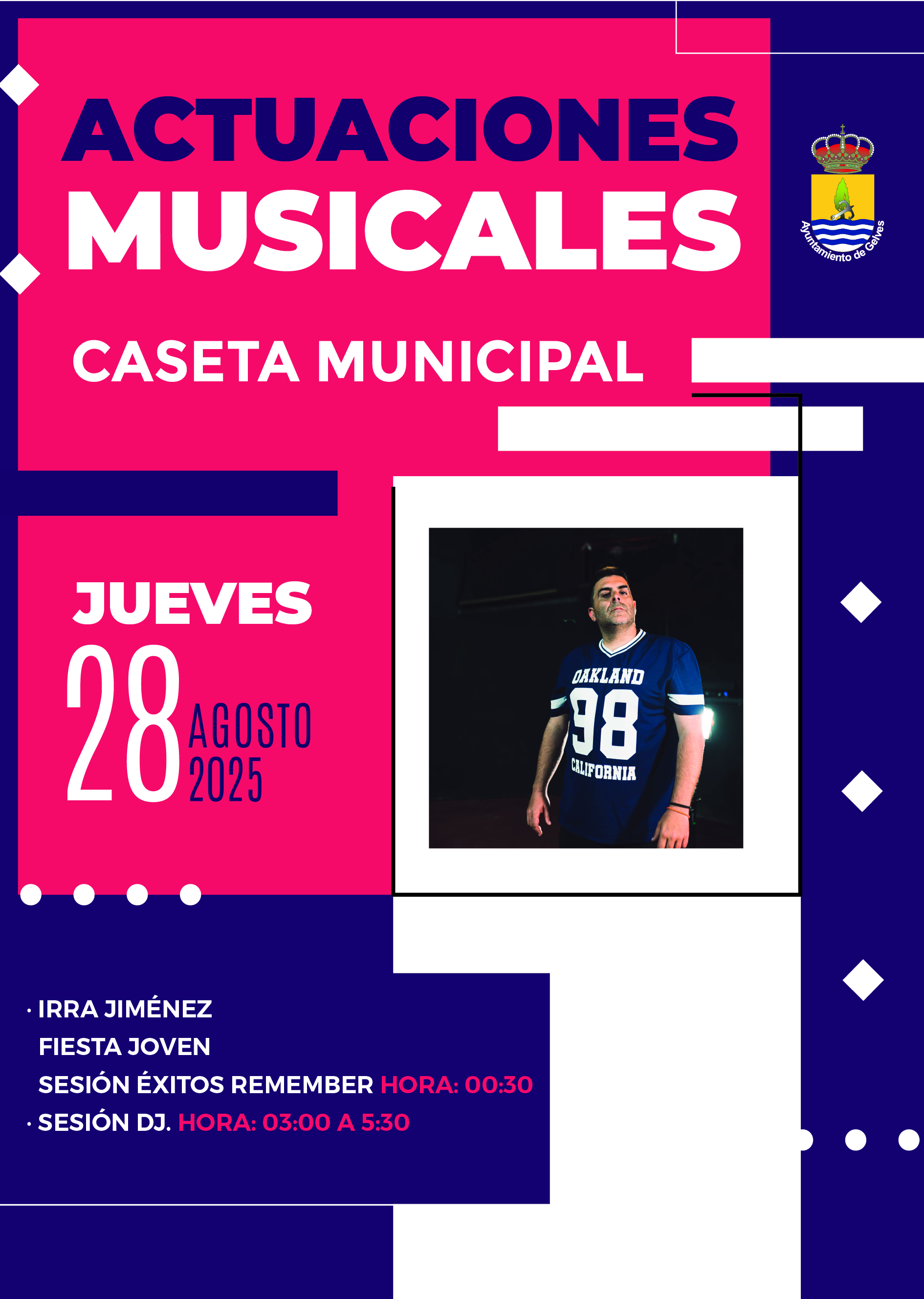 CARTEL ACTUACIONES MUSICALES 28 agosto 2025