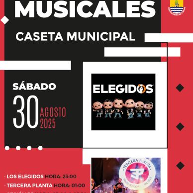 CARTEL ACTUACIONES MUSICALES 30 agosto 2025