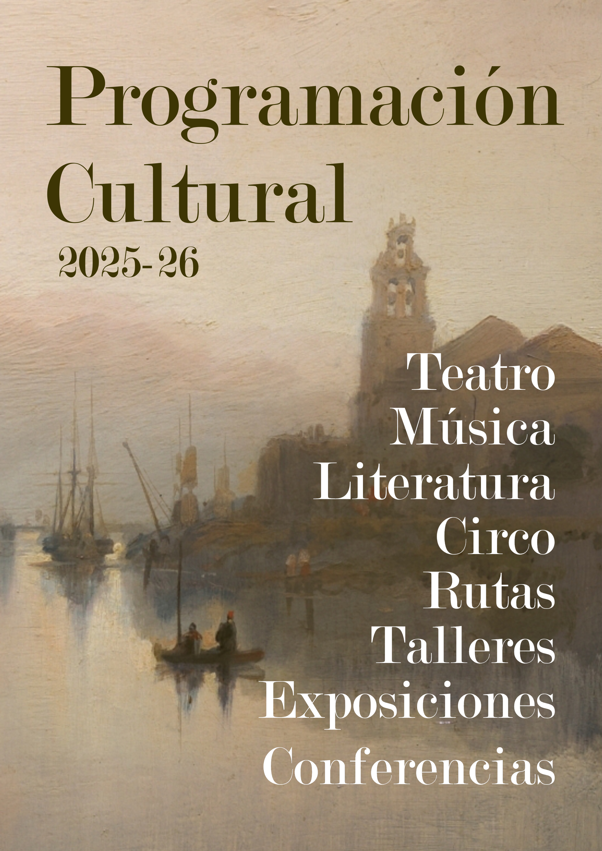 Programación cultural 2025-2026. Folleto. Movil