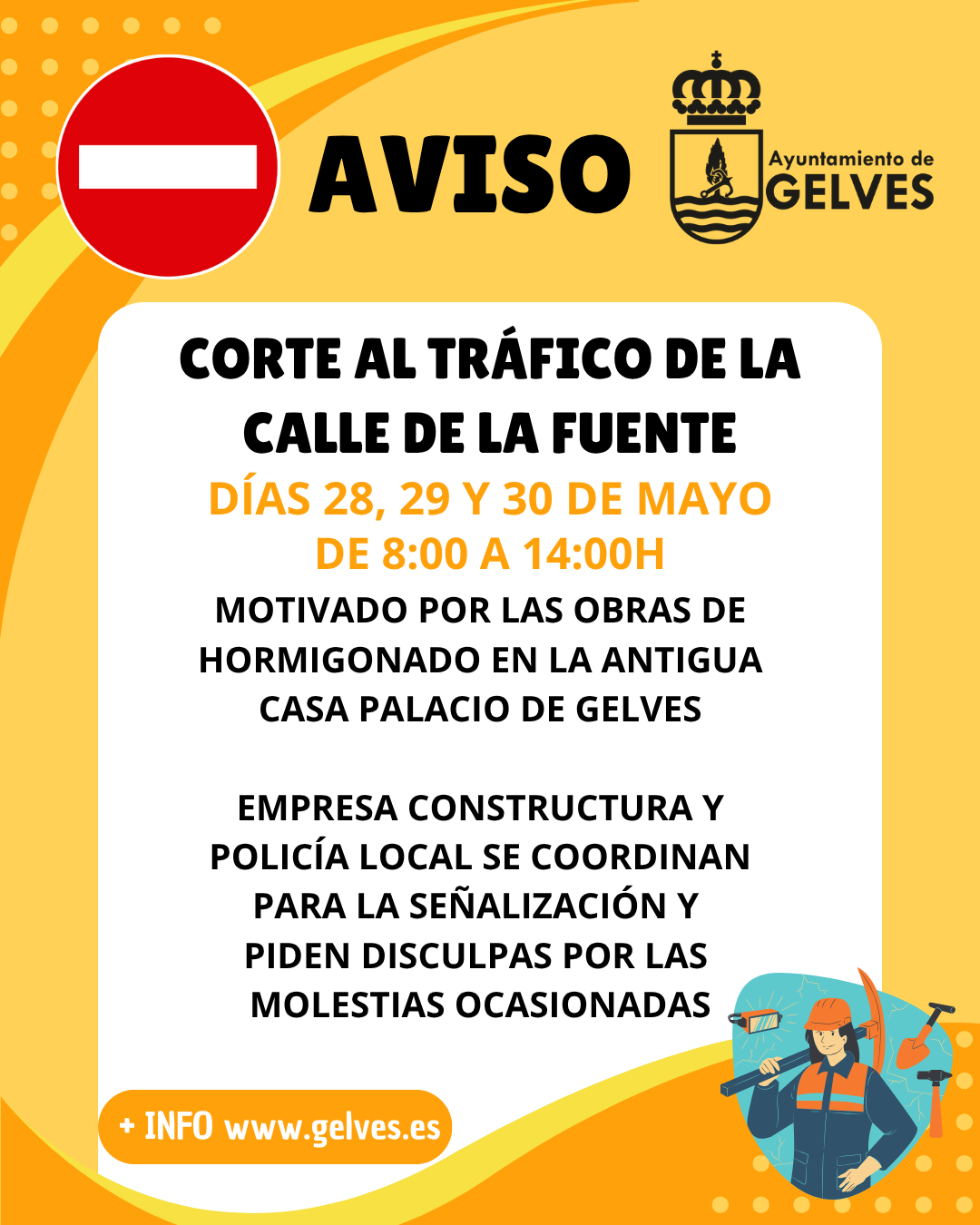 aviso corte calle fuente