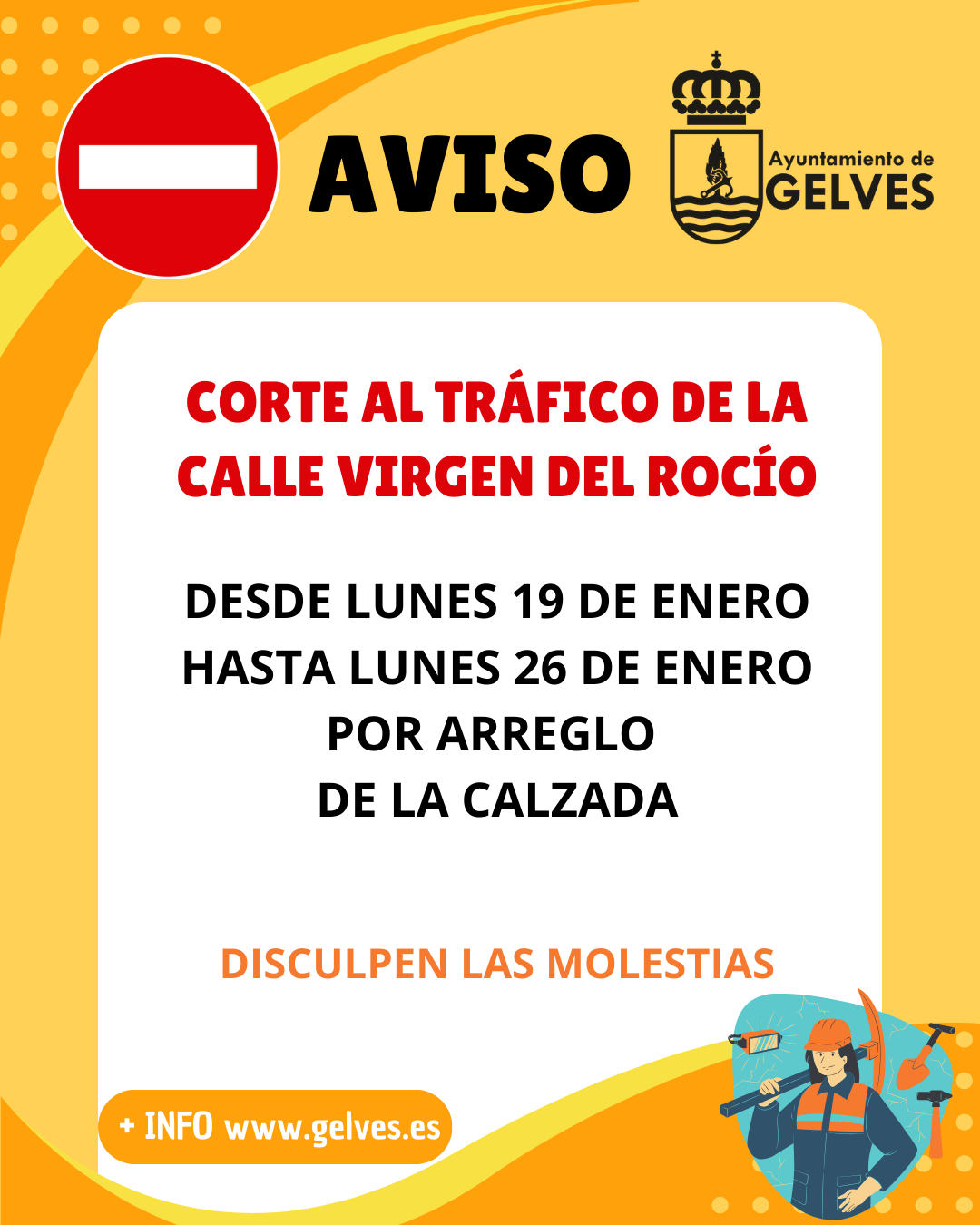 aviso corte calle v rocio enero 26