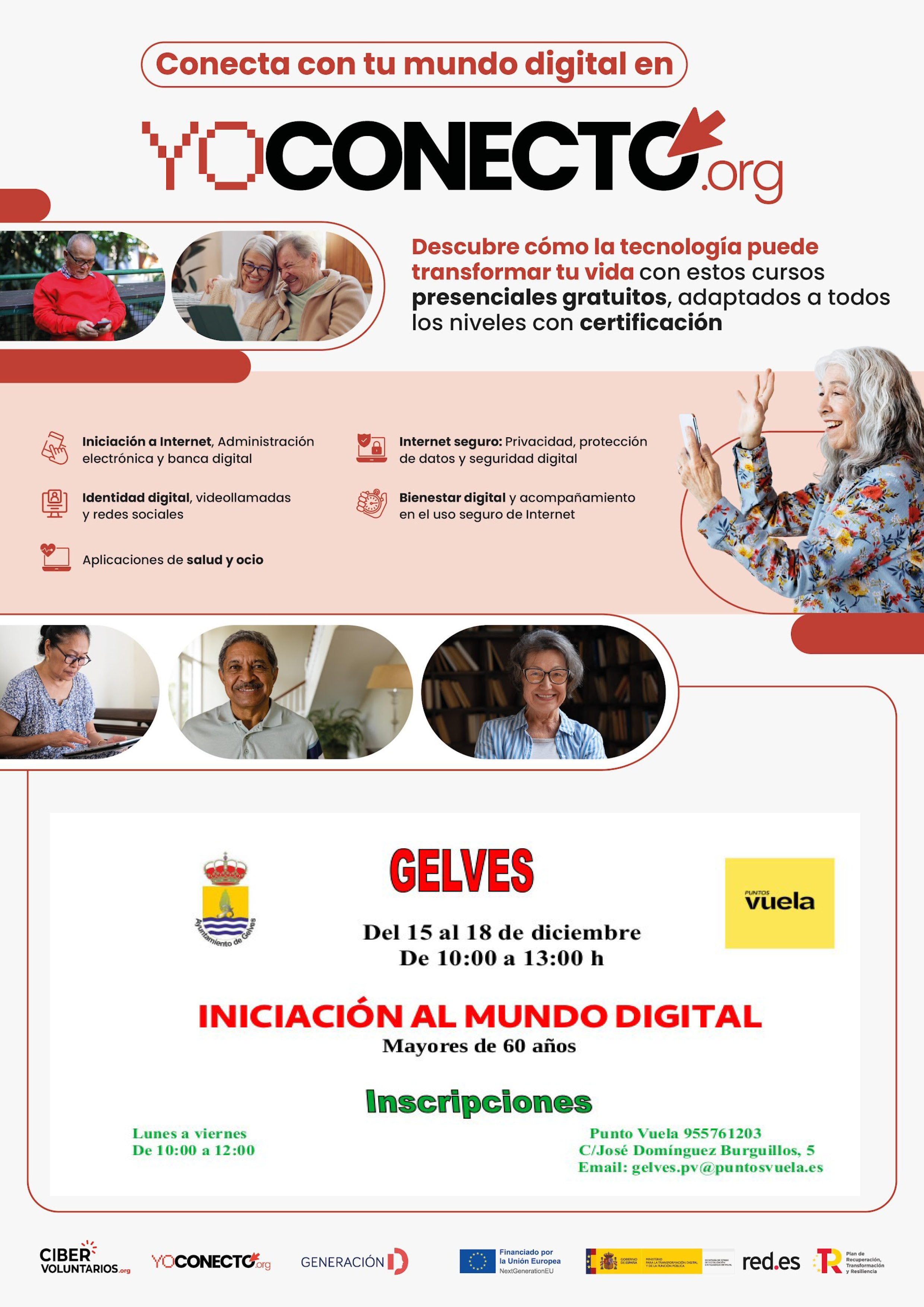 cartel YO CONECTO MAYORES punto vuela 2