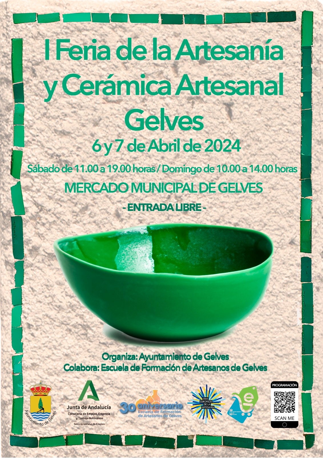 cartel horarios feria artesania gelves 24