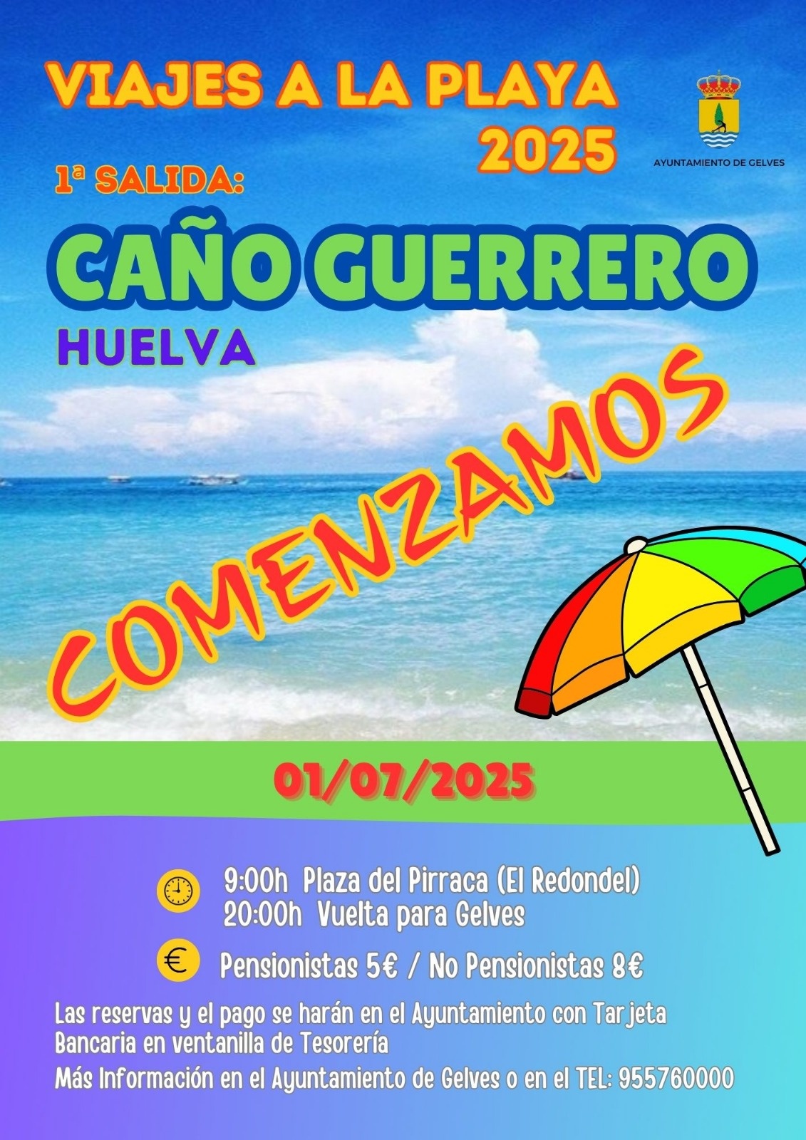 cartel primera salida playa 2025
