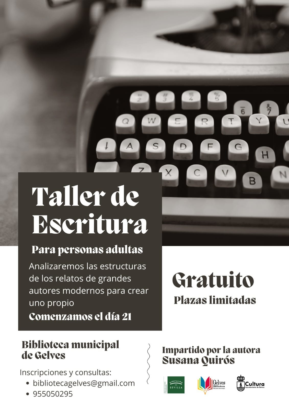 cartel taller de escritura