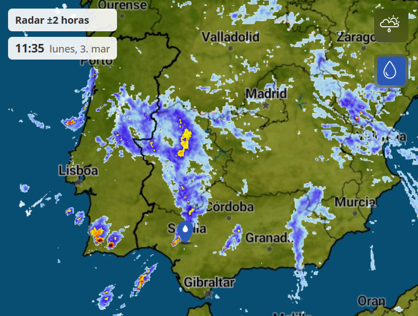 imagen alerta amarilla lluvias 3 marzo 25