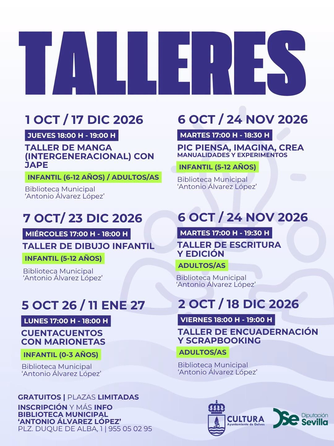 talleres de cultura 2026-2027